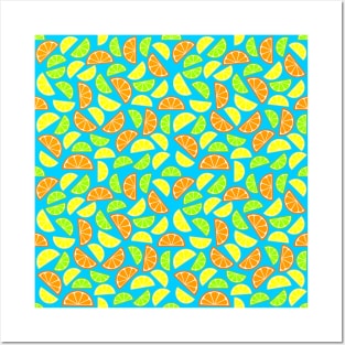 Lemons, Limes, Oranges, | Citrus | Pop Art Pattern Posters and Art